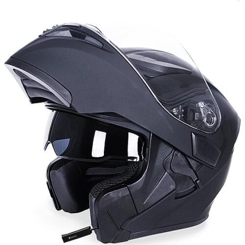 2021 Motorcycle helmet bluetooth Racing Modular Dual Lens Helmet Headgear Casque Capacete Casco dot Capacete Casque
