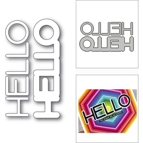 New Shadow Hello Artistic Word 2020 Metal Cutting Dies for DIY Scrapbooking Decoration and Card Making Embossing Craft No Stamps