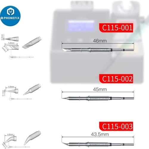 OEM JBC C115 Tips Three Type Soldering Heads For JBC SUGON T36 Soldering Station NT115-A Precision Handle Iron Tips