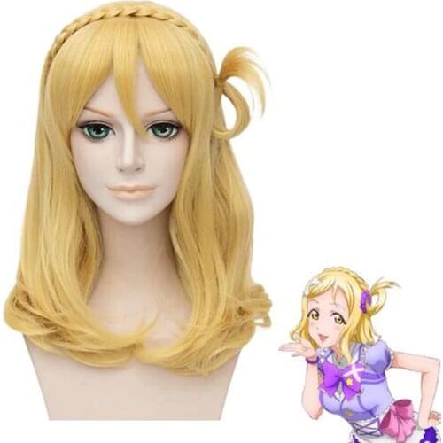 Anime LoveLive Sunshine Mari Ohara Wig Love Live Aqours Women Synthetic Hair Halloween Party Cosplay Costume Wigs + Wig Cap
