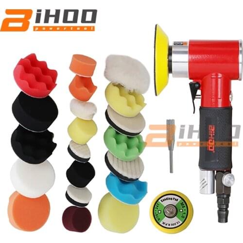 2inch/3inch Black NEW Air Sander Mini Pneumatic Grinding Machine Air Tools Buffer Dual Action Orbital Polisher for Car