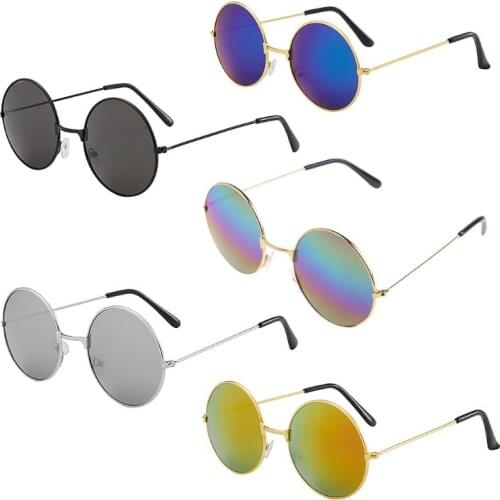 Q1FA Vintage Round Sun Glasses New Fashion Candy Vintage Round Mirror Sunglasses UV 400