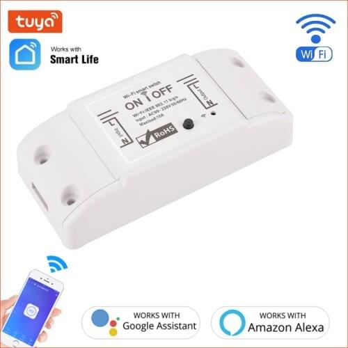 Tuya WiFi Smart Light Switch Timer Universal Breaker Smart Life APP Wireless Voice Remote Control Work With Alexa Google Home