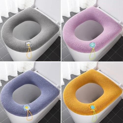 Universal Warm Soft Washable Toilet Seat Cover Mat Padded for Home Decor Closestool Mat Seat Case Toilet Lid Cover Accessories