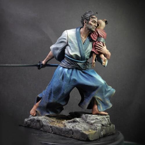 1/18 10cm 100mm 1/24 75mm Resin Model Kits Ancient Japanese Samurai Figure Unpainted No Color RW-046