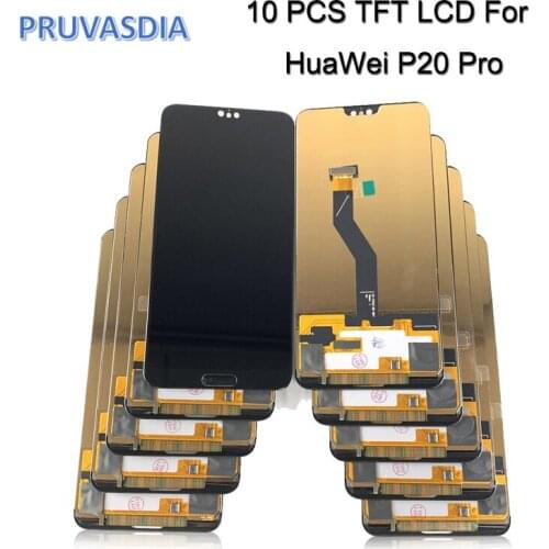10 PCS 6.1" For Huawei P20 Pro Display Tested LCD Touch Screen For Huawei P20 Pro LCD Replacement No Fingerprint