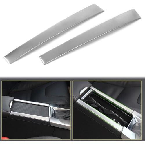 2 Pcs Auto Holder Center Console Trim Frame Panel Cover Sticker For Volvo XC60 2009 2010 2011 2012 2013 2014 2015 2016 2017