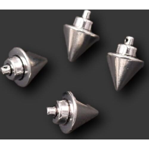 3pcs Silver Plated Large 3D Conical Gyro Pendant Retro Necklace Bracelet Metal Accessories DIY Charms Jewelry Craft Making A1868