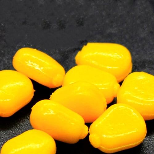 50Pcs/Lot High Quality Fishing Corn Floating Boilies Flavoured Soft Lure Grass Carp Bait Silicone Soft Baits Artificial