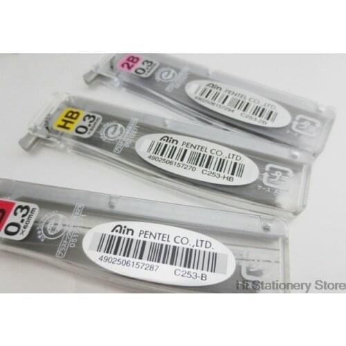9 Pieces Pentel superior hi-polymer anti-cracking Leads for Mechinal pen C253 255 257 C259 0.3 0.5 0.7 0.9