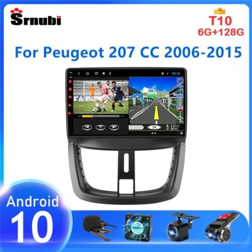 Android 10 2 Din Car Radio For Peugeot 207 CC 207CC 2006 - 2012 2013 2014 2015 Multimedia Video Player GPS Navigation Stereo DVD