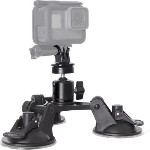 Triangle Suction Cup Mount Holder Base Stands for GoPro Hero SJcam DJI OSMO Action Camera Accessories Tripod photography