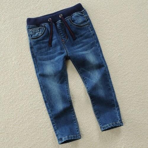 Childrens trousers boys jeans trousers casual stretch spring and autumn new big childrens pants