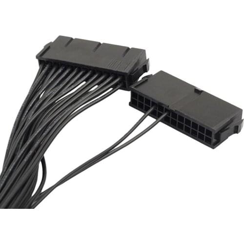 Dual PSU Power Supply 24 Pin Power Supply Splitter Cable Cable PSU Adapter Cord ATX Motherboard Cable 30cm Adapter Y5D5