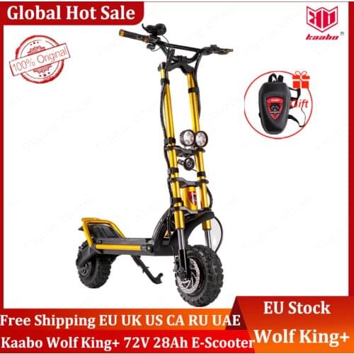 Kaabo Wolf Warrior King+ 11inch 72V 28AH LG Battery 2*1500W Top speed 100km/h Electric Scooter with Hydraulic shock absorption