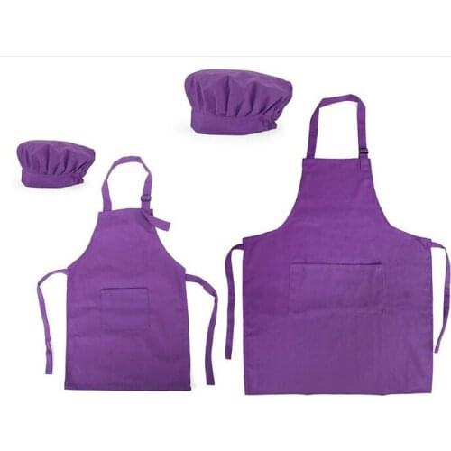 Customized Size 40*60cm Kids Drawing Cooking and Baking Game Deluxe Kitchen Chef Costume Girl/Boy Chef Apron Sets