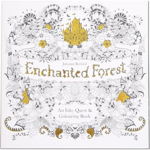 84 Pages 25*25cm English Enchanted Forest Secret Garden Ocean Coloring Book Children Adult Relieve Stress Painting Drawing
