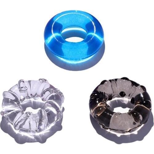 3PCS/Pack Silicone Delay Time Penis Ring Cock Rings Adult Products Male Sex Toy Flexible Lock Ring Semen Cock Rings Party Gift