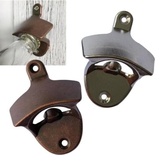 By dhl 500pcs high quality Convenient Stainless Steel Wall Mounted Opener Wine Beer Soda Glass Cap Bottle Kitchen Tool SN2700