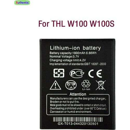 1800mAh Li-ion High quality Replacement Battery Authentic External battery For THL W100 W100S Smartphone