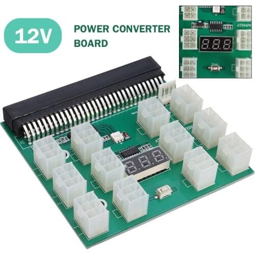 MAYITR 1pc 12Ports 6Pin Power Supply Server Adapter Breakout Board High Quality 12V 1600W Power Module Boards