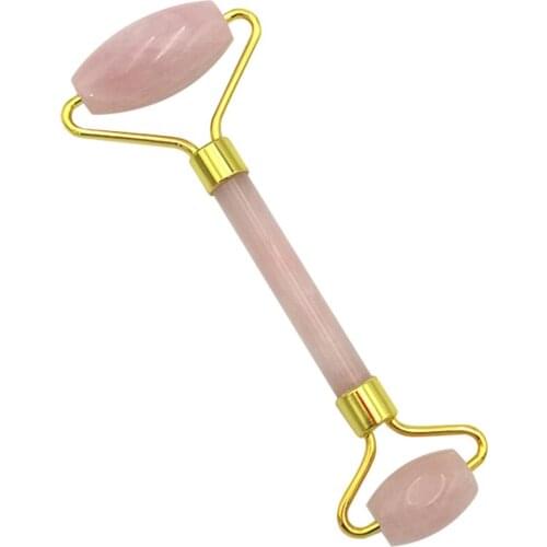 Natural Jade Facial Roller Massager Double Head Slimming Anti Wrinkle Health Care Tool TK-ing