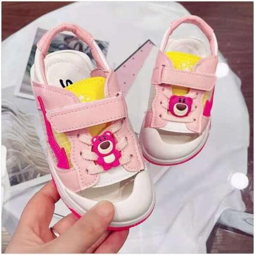Disney cartoon new childrens soft-soled non-slip casual shoes, childrens fashion beach sports shoes, girls' Baotou sandals