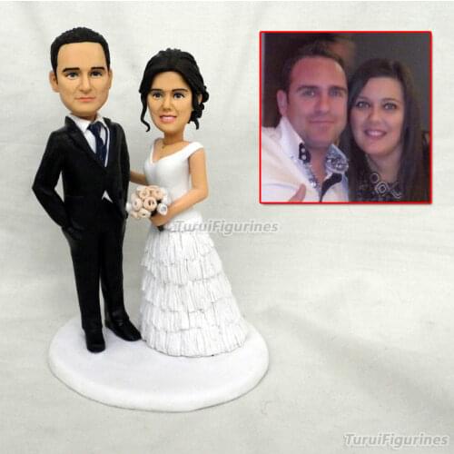 Ooak Handmade Polymer Clay minature doll Personalized custom Travel Memorial wedding cake topper decorations decor party favor