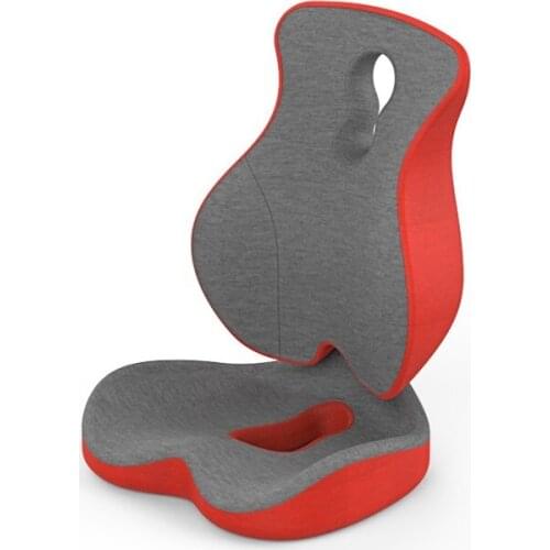 2PC/SET Back Pillow for Office Chair Travel Seat Cushion Coccyx Orthopedic Memory Foam Reduce Coccyx Pain Hemorrhoid Seat Pillow