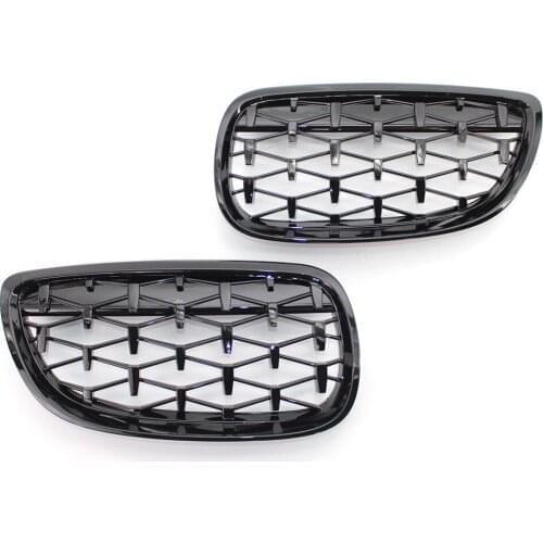 Front Gloss Black Grille Diamond Meteor fits BMW E92 E93 3 Series Coupe 06-09