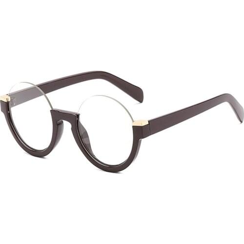 Retro Half Frame Round Gradient Sunglasses Fashion Glasses Frames