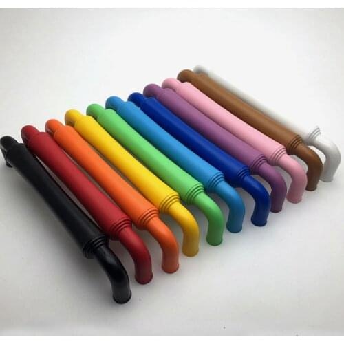 128mm modern fashion colour furniture decoative handle white black blue green orange pink purple kitchen cabinet wardrobe handle