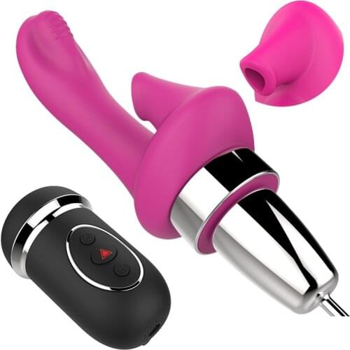 LUOGE Clitoris Suck Vibrator With 10 Vibrating Dildo for G spot and Auto Suction Sex toys For Women Sucker Pussy pump Oral Sex
