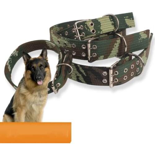 Military Dog Collars Pitbull Terrier German Shepherd Lead Large Collar Outdoor Tactical Adjustable Durable For Medium Large E