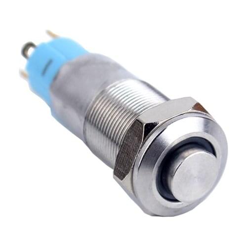 W01 1NO High Flush Metal Anti Vandal Ring led Illuminated IP65 10mm Waterproof Momentary Switch
