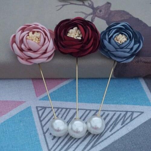 Woman rose brooch fashion flower brooch pin pearl badges