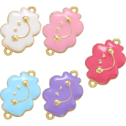 ZHUKOU gold cute cloud connector for women DIY handmade bracelet jewelry accessories supplies accessories wholesale VS483