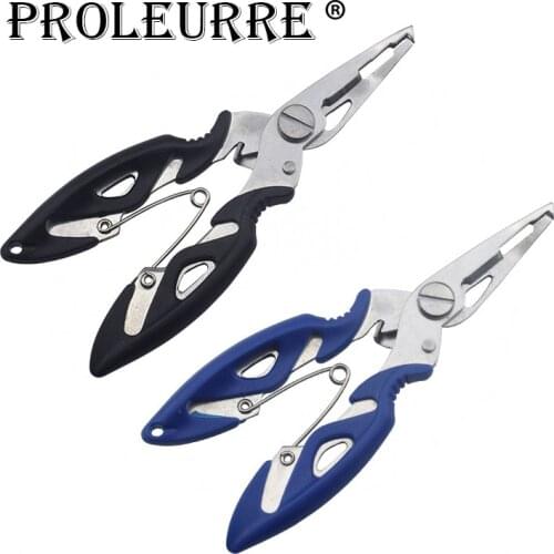 Proleurre 1Pcs Fishing bag Stainless Steel Fishing Scissors Line Cutter Lure Bait Remove Hook Tackle Tool Kits GJ-241