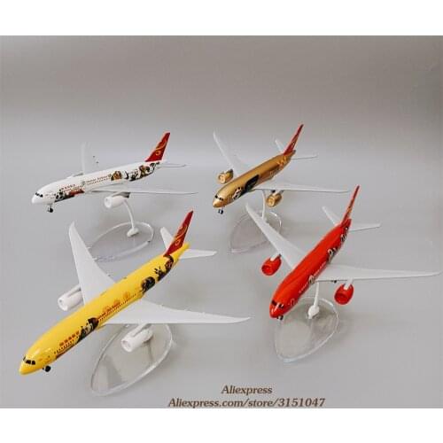 16cm Alloy Air China Hainan Airlines Boeing B787 KONGFU Panda Cartoon Scale Diecast Airplane Model Plane Model Aircraft w wheel