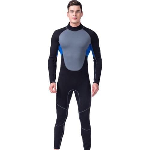 3mm Neoprene Men Wetsuit Full Body Smooth Dive Skins Surf Scuba Diving Jumpsuit