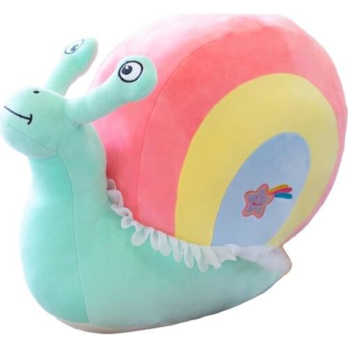 40/50cm Cartoon Snails Plush Toys Lovely Animal Pillow Stuffed Soft Kawaii Snail Dolls Sofa Cushion Cute Birthday Gift for Girls