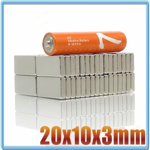 5/10/20/50Pcs 20x10x3 Block NdFeB Neodymium Magnet N35 Super Powerful imanes Permanent Magnetic 20*10*3 mm