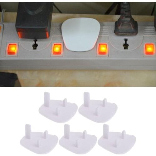5Pcs UK Power Socket Outlet Mains Plug Cover Baby Child Safety Protector Guard