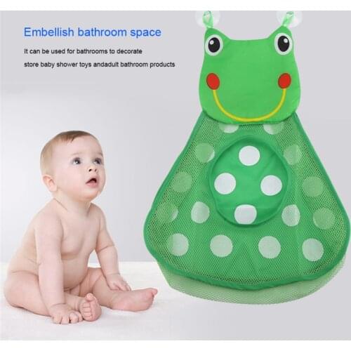Baby Shower Bath Toys Little Duck Little Frog Baby Kids Toy Storage Mesh with Strong Suction Cups Toy Bag Net Bathroom Oranizer