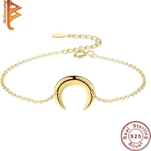 BELAWANG High Quality Golden 925 Sterling Silver Bullfighter Bracelet Adjustable Chain Bracelet for Women silver 925 jewelry