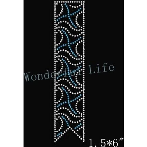 Free Shipping cheer bow strips for lady white clear crystal ion on Rhinestone transfer designs for USA
