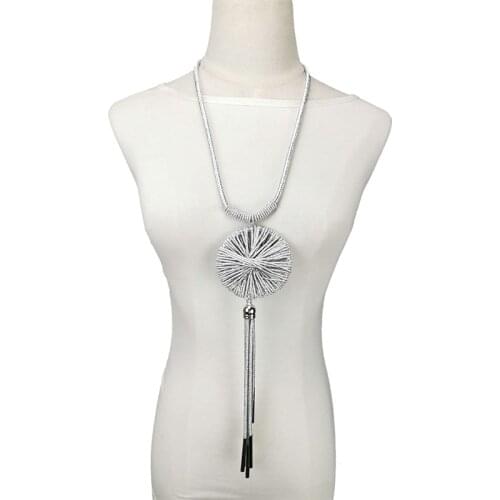 UKEBAY Designer Luxury Pendant Necklaces Female Long Statement Necklace Ethnic Big Clothess Accessories For Party Vintage Chain