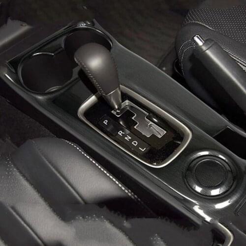 For Mitsubishi Outlander 2016 3PCS ABS Chrome Car Gear Shift Knob Panel Frame Cover Trim Cover Trim Car Styling Accessories