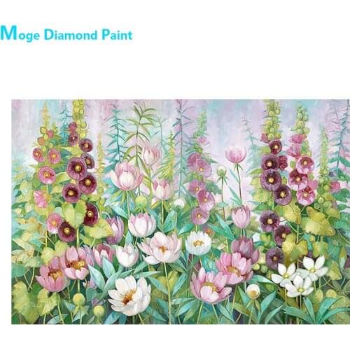 Eustoma Lisianthus Flowers Diamond Painting Round Full Drill Floral Nouveaute DIY Mosaic Embroidery 5D Cross Stitch Home Decor