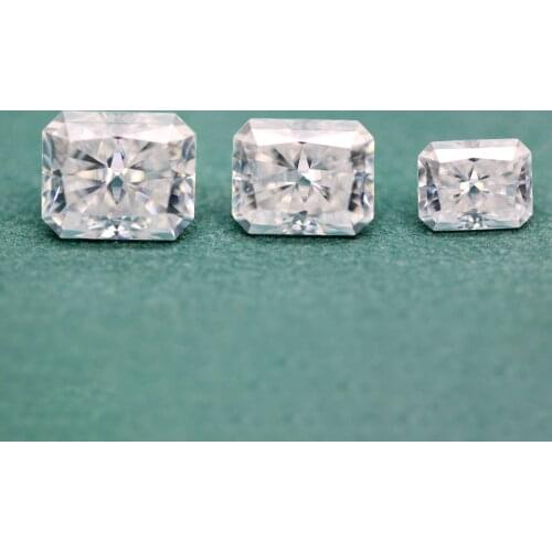 Pirmiana Moissanite DEF Color Radiant Cut Loose Stone 3x5-10x14mm For Jewelry Making